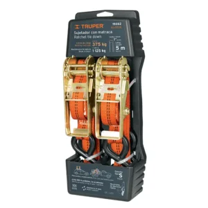 זוג רצועות קשירה רצ'ט מקצועית "1 4 מ' 375 ק"ג TRUPER