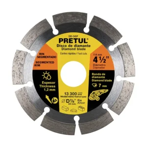 דיסק יהלום  "4.1/2 מחורץ TRUPER PRETUL