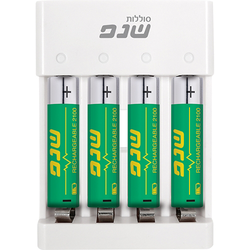 מטען+סוללות נטענות AA מטען+סוללות נטענות AA