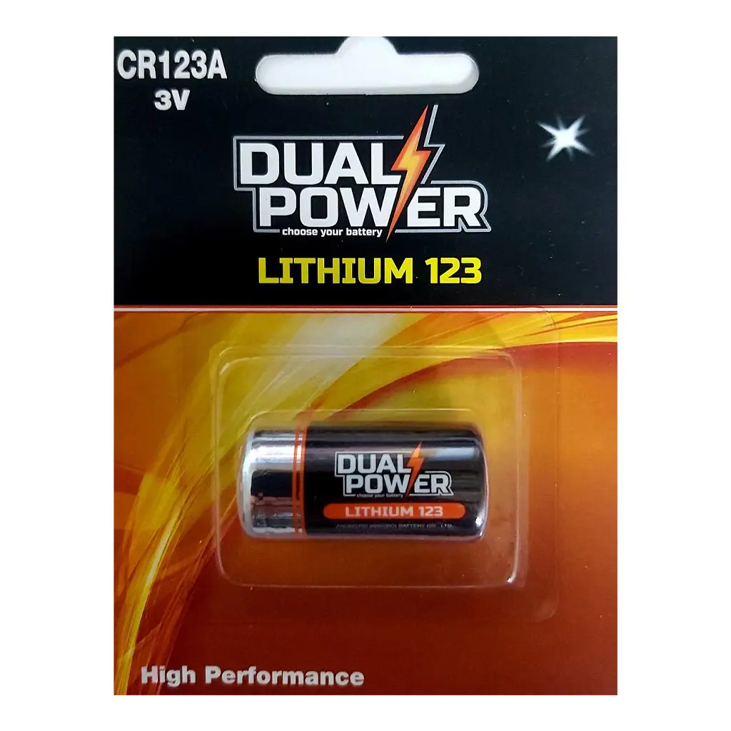 בליסטר 1 סוללה 3V CR123A ליתיום - DUAL POWER בליסטר 1 סוללה 3V CR123A ליתיום - DUAL POWER